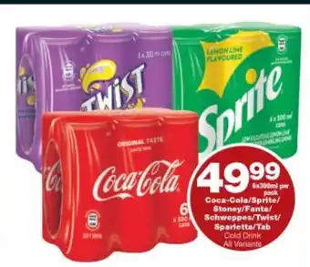 Checkers Coca-Cola/ Spite/Stoney/Fanta/Schweppes/Twist/Sparletta/Tab offer