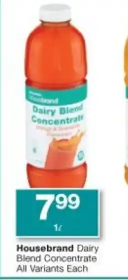 Checkers Housebrand Dairy Blend Concentrate 1L offer