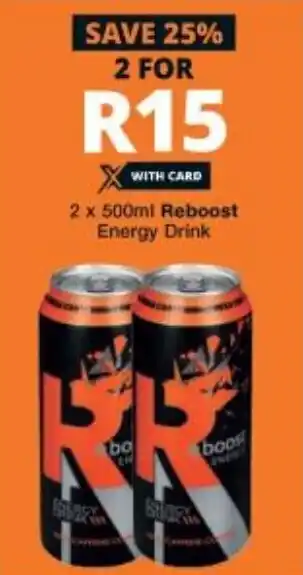 Reboost Energy Drink 2x500ml