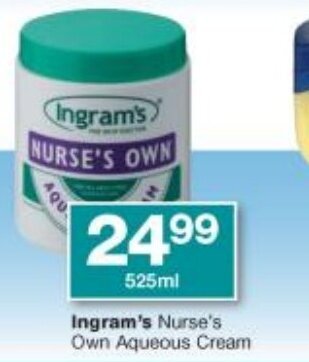 Ingram's Nurse's Own Aqueous Cream 525ml