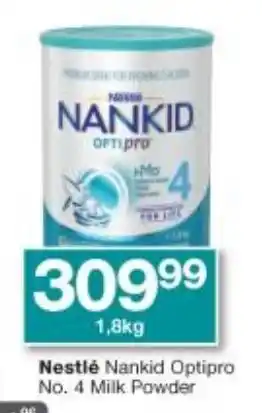 Checkers Nestlé Nankid Optipro No. 4 Milk Powder 1,8kg offer