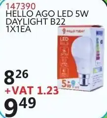 Hello Ago Led 5W Daylight B22 147390