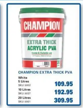 Cashbuild Champion Extra Thick PVA 20 Litres offer