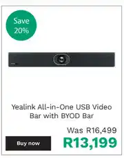 First Shop Yealink All-In-One USB Video Bar With BYOD Bar offer