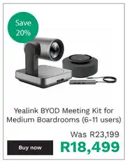 First Shop Yealink BYOD Meeting Kit For Medium Boardrooms (6-11 Users) offer