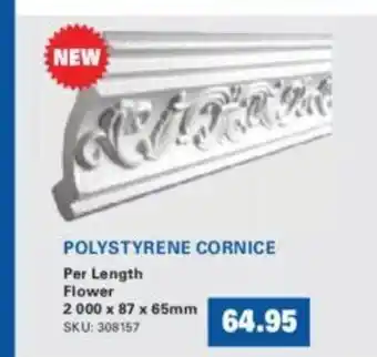 Cashbuild Polystyrene Cornice 2 000x87x65mm offer