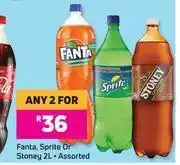 Game Fanta, Sprite Or Stoney (Assorted)-For Any 2 x 2Ltr offer