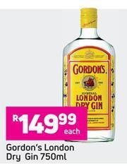 Gordon's London Dry Gin-750ml Each