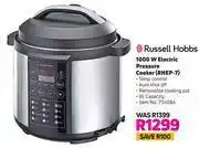 Game Russell Hobbs 1000W Electric Pressure Cooker RHEP-7 offer