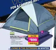 Game Camp Master Dome Tent 300 + Single And Double Airbed Combo-For All offer