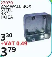 Africa Cash and Carry Zap Wall Box Steel 22070 offer