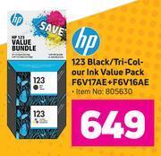 Game HP 123 Black/Tri Colour Ink Value Pack F6V17AE + F6V16AE offer