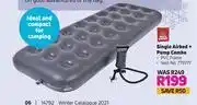 Game Out & About Single Airbed + Pump Combo With PVC Frame offer