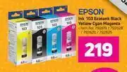 Game Epson Ink 103 Eco tank Black Yellow Cyan Magenta offer