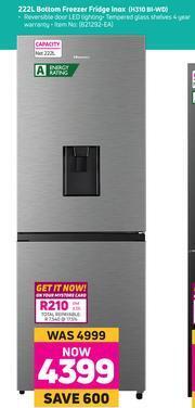 Game Hisense 222L Bottom Freezer Fridge Inox H310 BI-WD offer