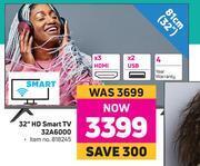 Game Hisense 32" HD Smart TV 32A6000 offer