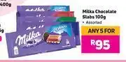 Milka Chocolate Slabs Assorted-For Any 5 x 100g