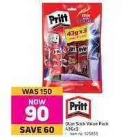 Game Pritt Glue Stick Value Pack 43g x 3 offer