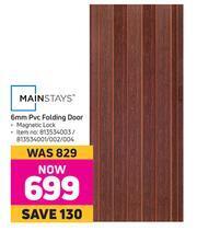 Game Mainstays 6mm PVC Folding Door offer