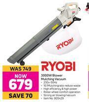 Game Ryobi 3000W Blower Mulching Vacuum offer