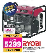 Game Ryobi 2.7KW Generator RG-2700 offer