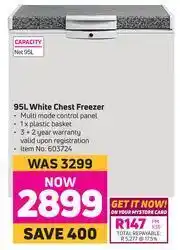 Game Defy 95L White Chest Freezer offer