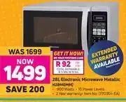 Game Hisense 28L Electronic Microwave Metallic H28MOMM offer