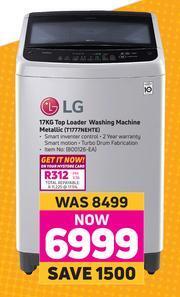 Game LG 17Kg Top Loader Washing Machine Metallic T1777NEHTE offer