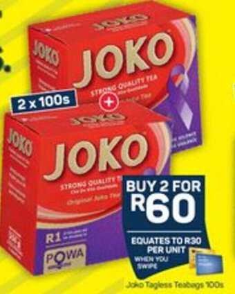 Pick n Pay Joko Tagless Teabags 100s offer
