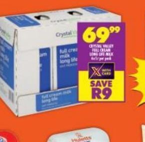 Shoprite Crystal valley milk offer
