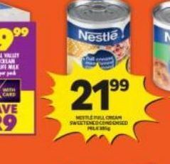 Shoprite Nestlé condensed milk offer