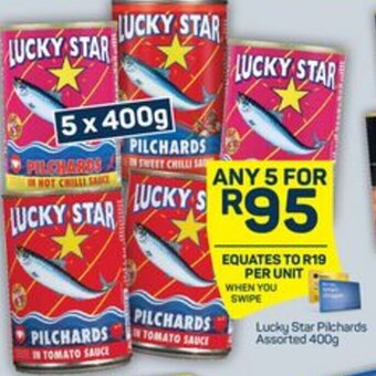 Pick n Pay Lucky Star Pilchards Assorted 400g offer