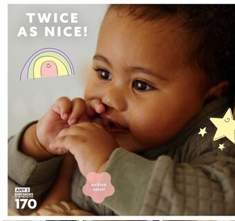 Ackermans Any 2 babygrows 0-18 months offer