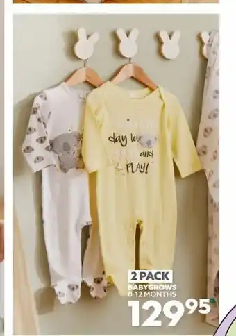 Ackermans 2 pack babygrows 0-12 months offer