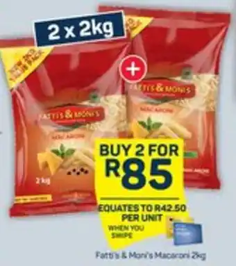 Pick n Pay Fattis & Monis Macaroni 2Kg offer