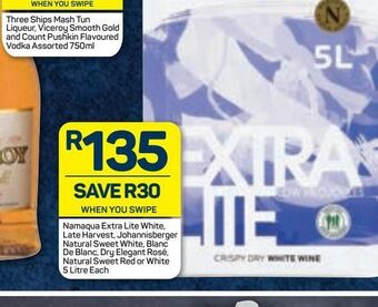 Pick n Pay Hypermarket Namaqua wines offer