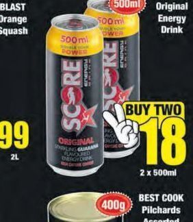 Boxer Score energy drink 2 offer
