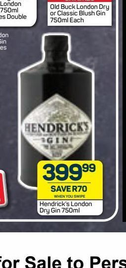 Pick n Pay Liquor Hendricks gin offer