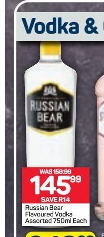 Russian bear vodka