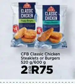 Food Lover's Market Cfb chicken burgers offer