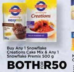 Snowflake cake mix offer at Food Lover's Market