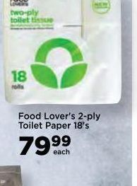 Food Lover's Market Food lover's market toilet paper offer