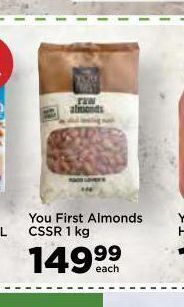 Food Lover's Market You first almonds offer