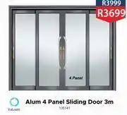 K Carrim Valuwin Alum 4 Panel Sliding Door 3m offer