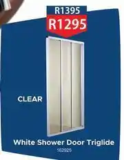 K Carrim White Shower Door Triglide (Clear) offer