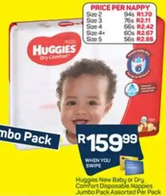 Pick n Pay Huggies New Baby or Dry Size4 66s offer