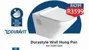 K Carrim Duravit Durastyle Wall Hung Pan Incl Toilet Seat offer