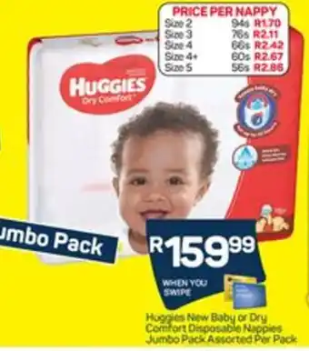 Pick n Pay Huggies New Baby or Dry Size5 56s offer