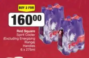 Spar Tops Red Square Spirit Cooler (Excluding Energising Range) Handies 6 x 275ml offer