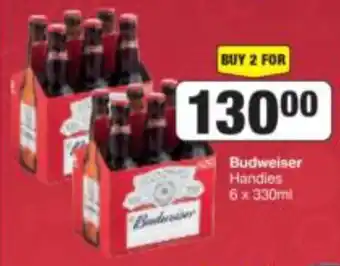 Budweiser Handies 6 x 330ml